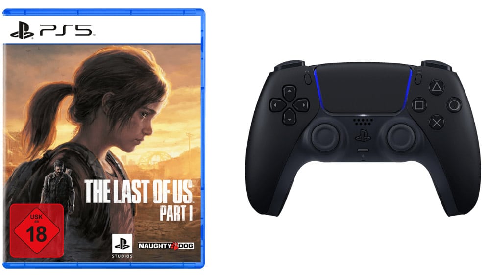 The Last Of Us Part I (PS5) + DualSense Controller Midnight Black für 99€