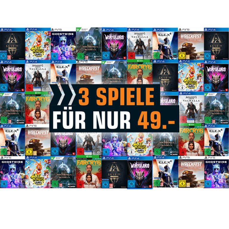 3 Spiele für 49€ bei Saturn – Auswahl aus rund 170 Spielen