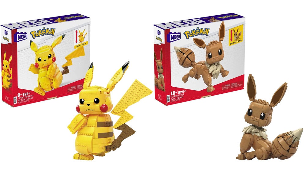 [Prime] MEGA Construx Pokemon: 30cm Bausets Pikachu für 40,99€ & Evoli für 38,19€