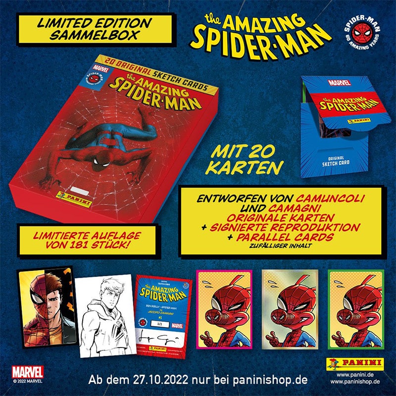 „Spider-Man 60 Jahre Jubiläum“ Sticker und Cards Sammelkollektion