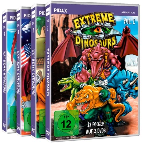 Extreme Dinosaurs - Gesamtedition: Komplette 52-teilige 90er Zeichentrickserie auf 8 DVDs - Dinosaurier Action Serie (Pidax Animation)