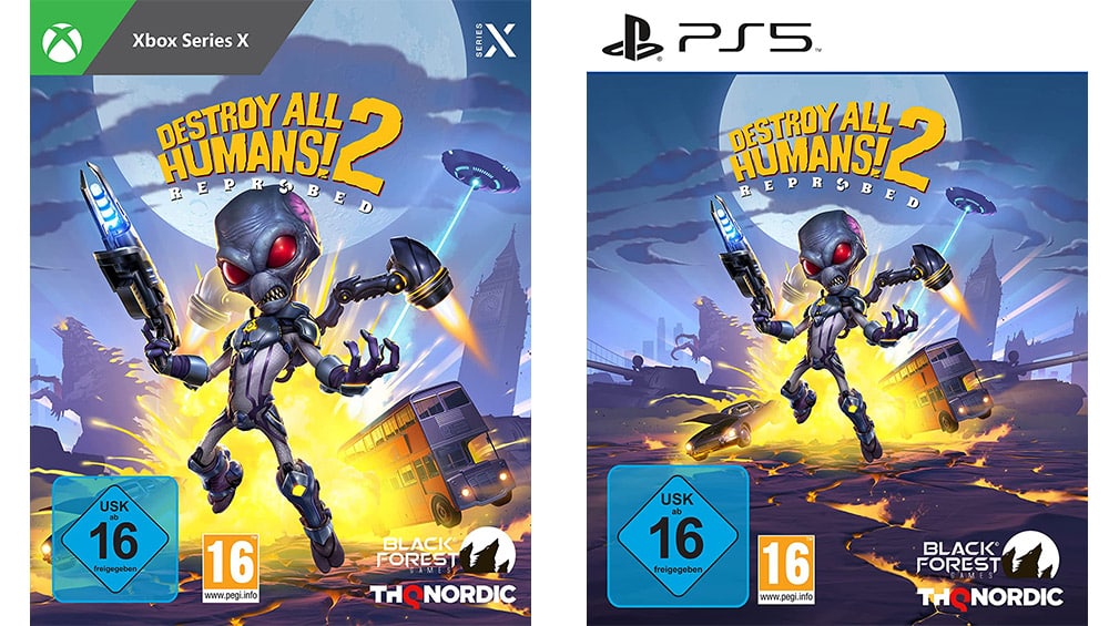 „Destroy All Humans! 2 – Reprobed“ für Playstation 5, Xbox Series X & PC für je 24,99€