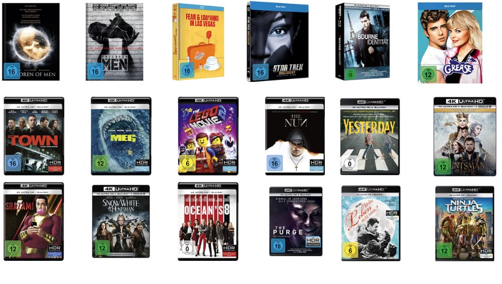 „2 für 1“ Aktion bei Amazon auf ausgesuchte Filme & Serien auf 4K UHD, Blu-ray & DVD