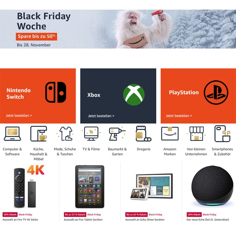 Black Friday Angebote bei Amazon