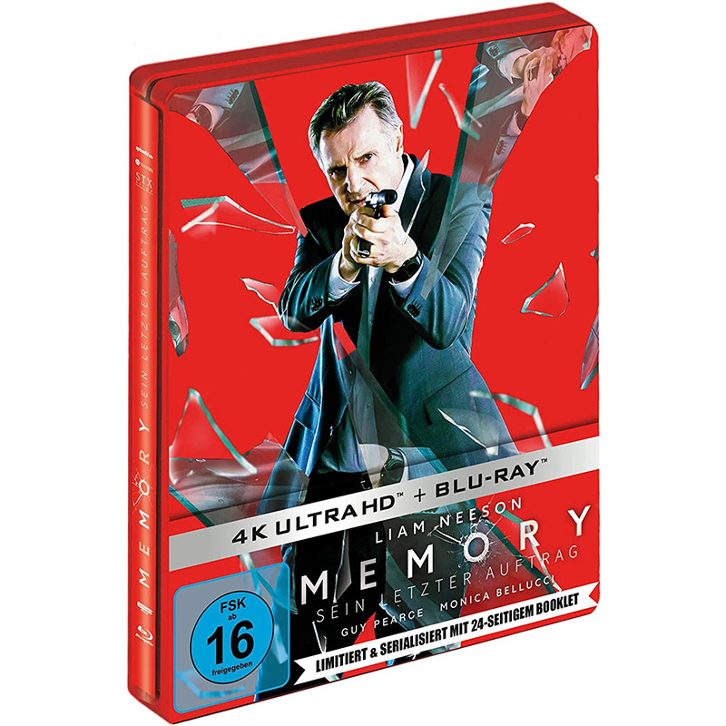 „Memory – Sein letzter Auftrag“ im 4K Steelbook inkl. Booklet für 17,10€