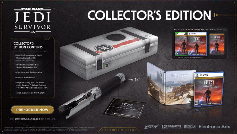 „Star Wars Jedi Survivor“ ab April 2023 als Collectors Edition, Deluxe Edition & Standard Varianten