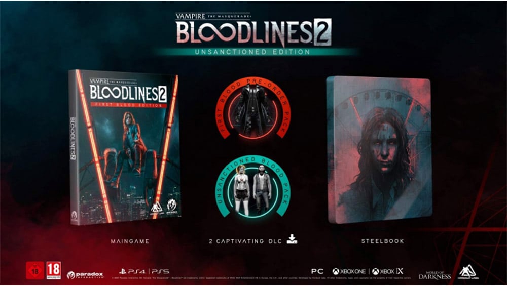 „Vampire: The Masquerade – Bloodlines 2“ ab 2023 als Unsanctioned Edition inkl. Steelbook