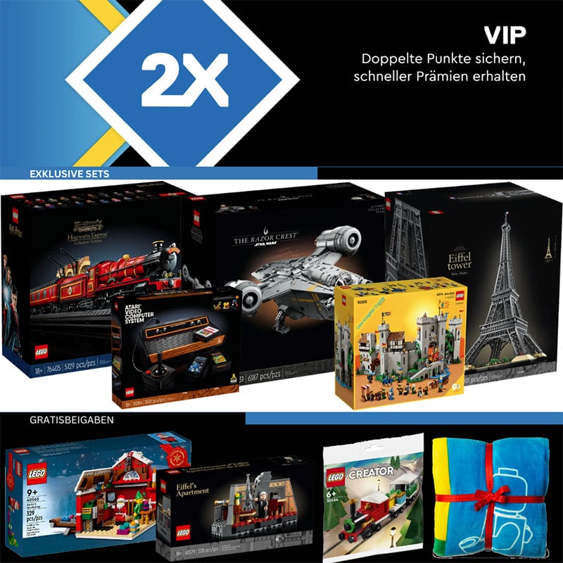 Doppelte VIP Punkte im LEGO Shop & Gratisbeigaben