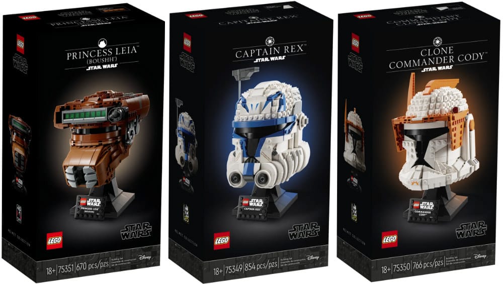 LEGO Star Wars Helme „Clone Commander Cody“, „Princess Leia (Boushh)“ & „Captain Rex“ ab März 2023 – Update2