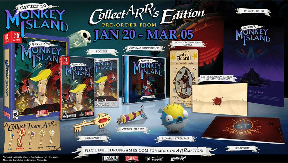 „Return to Monkey Island“ Collectors Edition, Standard Variante & Upgrade Kit ab 2023