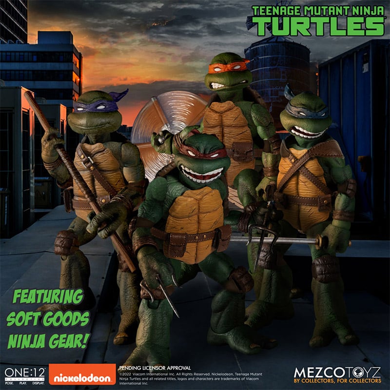 Teenage Mutant Ninja Turtles „The One:12 Collective“ Actionfiguren Set ab 4. Quartal 2023 von Mezco Toyz
