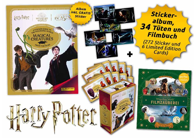 „Harry Potter Sticker-Guide – Magische Kreaturen“ ab April 2023 in verschiedenen Bundles