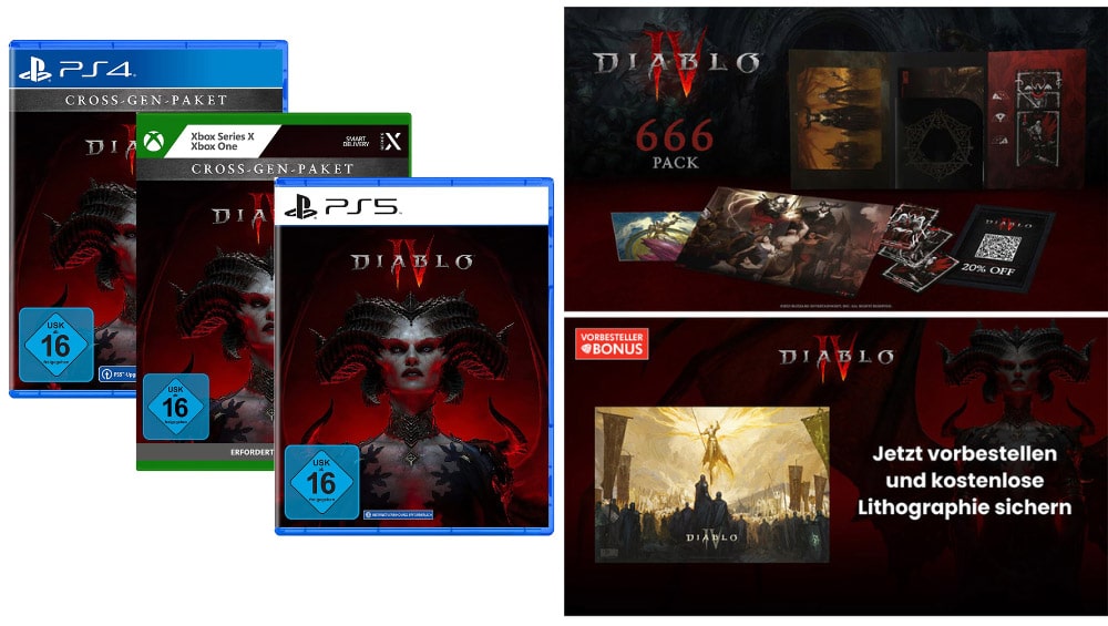 „Diablo IV“ Collectors Box & Ultimate Edition, Deluxe Edition, Steelbook & Standard Variante ab Juni 2023 – Update4