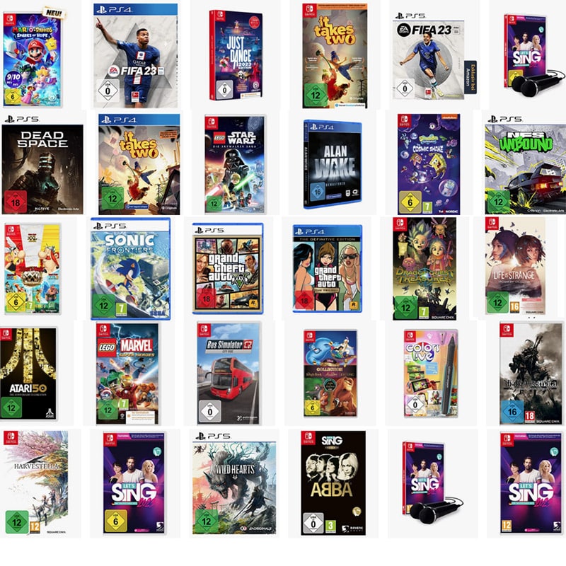 Reduzierte Videospiele für die Playstation 5/4, Xbox Series X/ One & Nintendo Switch bei Amazon