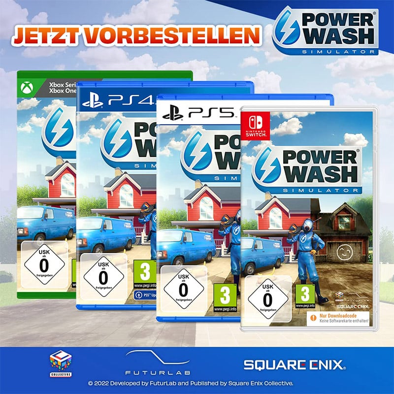 „Powerwash Simulator“ ab Juni 2023 für die Playstation 5/4, Xbox Series X/ One & Nintendo Switch