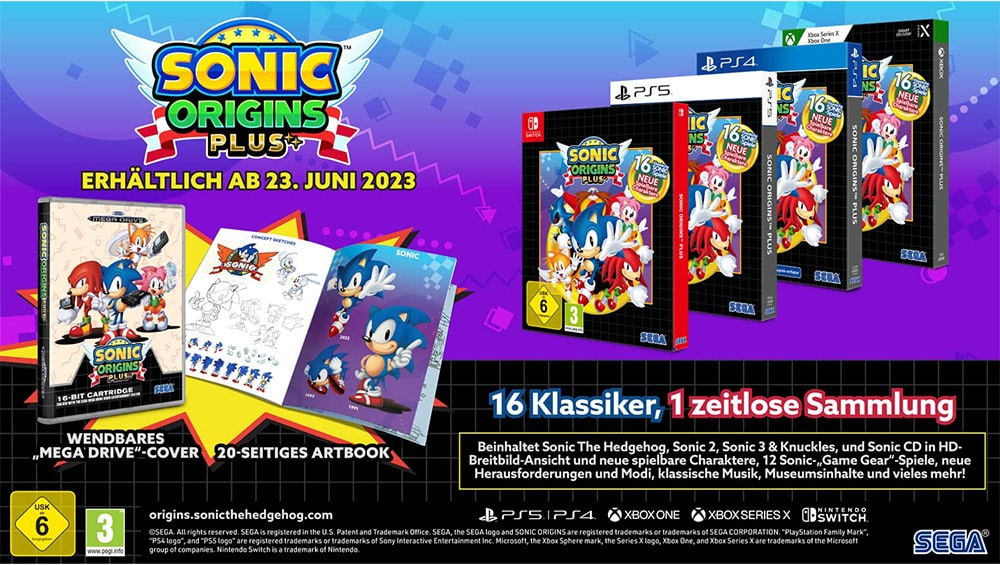 „Sonic Origins Plus“ ab Juni 2023 für die Playstation 5/4, Xbox Series X/ One & Nintendo Switch – Update3