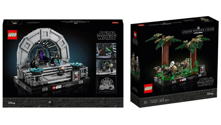 LEGO Star Wars Dioramen: „Thronsaal des Imperators #75352“ und „Endor Speeder Chase #75353“ ab Mai 2023 – Update