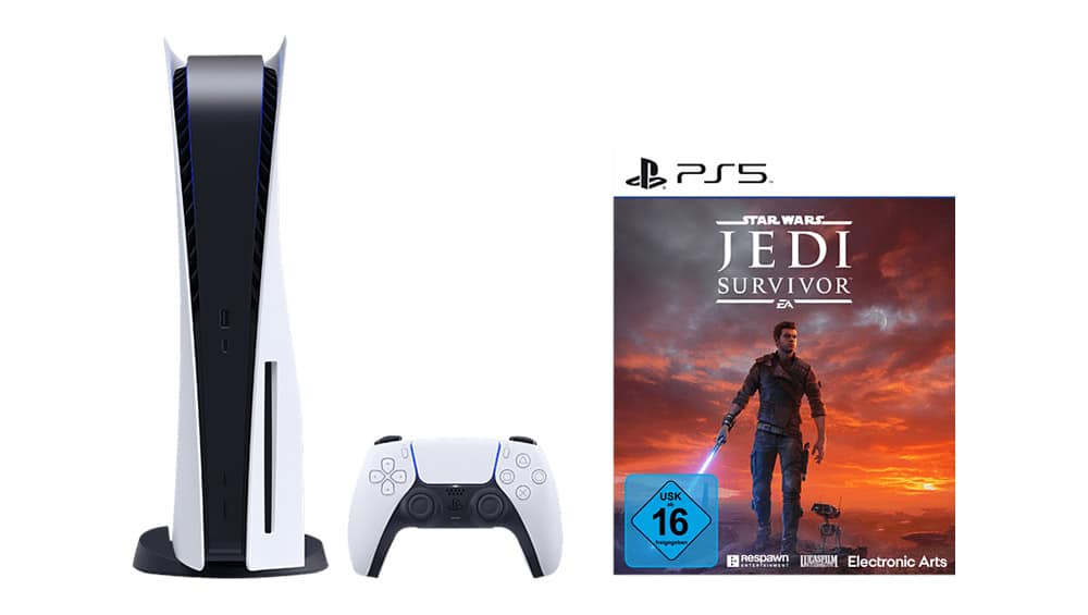 Playstation 5 Konsole + Star Wars Jedi: Survivor für 569€