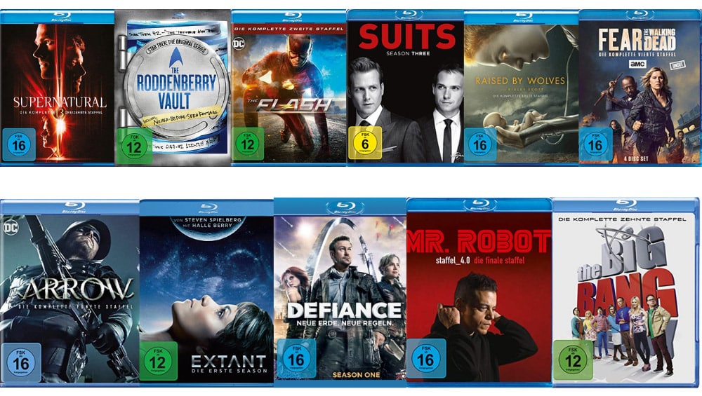 3 Blu-rays/ DVDs für 20€ bei Amazon – mit ausgesuchten Serien