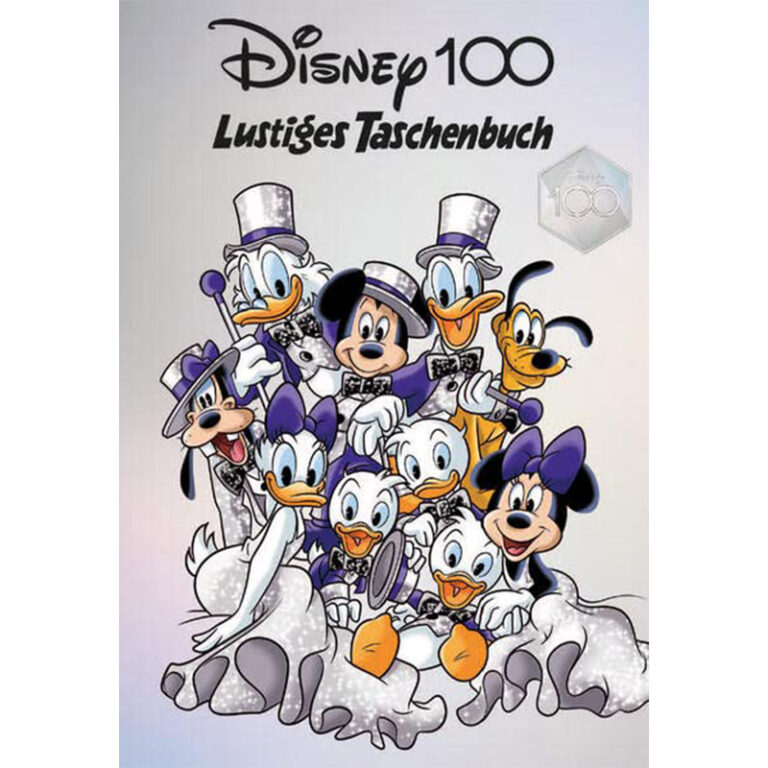 „Disney 100 Lustiges Taschenbuch: Jubiläumsausgabe“ ab September 2023 in der Broschierten Ausgabe