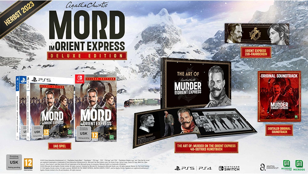 „Agatha Christie – Mord im Orient Express“ ab 2023 als Deluxe Edition für Playstation 5/4, Xbox Series X/ One & Nintendo Switch – Update