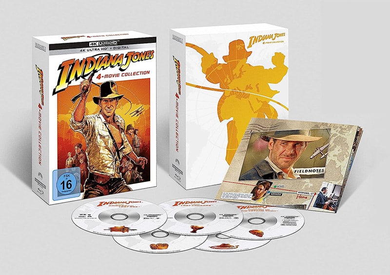 „Indiana Jones – 4-Movie Collection“ im 4K Digipak für 50,07€
