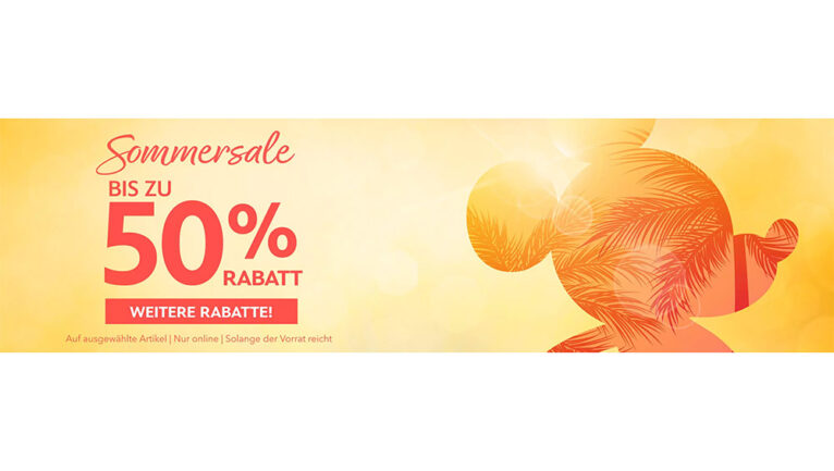 Summer Sale im Disney Store mit bis zu 50% Rabatt auf ausgesuchte Artikel