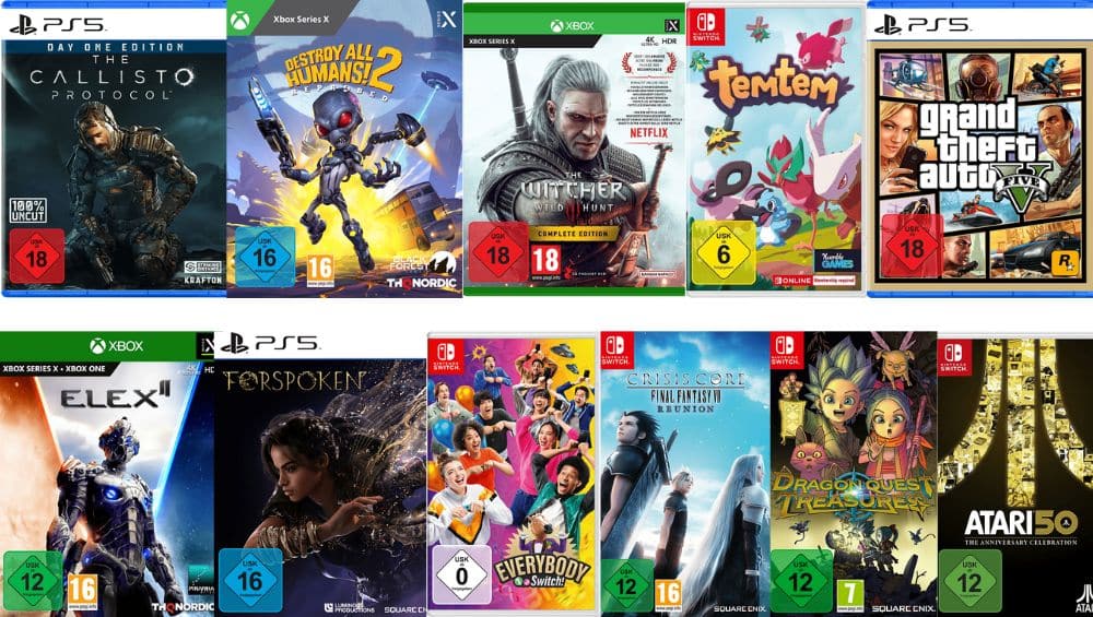 3 Spiele für 49€ – Auswahl aus Playstation 5/4, Xbox Series X/One & Nintendo Switch Titeln – Update