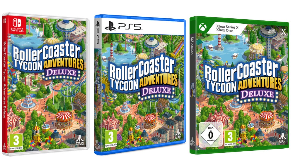 „RollerCoaster Tycoon Adventures Deluxe“ ab November 2023 für Playstation 5/4, Xbox Series X/ One, Nintendo Switch & PC