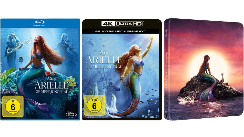 „Arielle, die Meerjungfrau (2023)“ Standard Varianten 4K UHD, Blu-ray & DVD | 4K Steelbook im Ausland – ab 3/4. Quartal 2023  – Update6