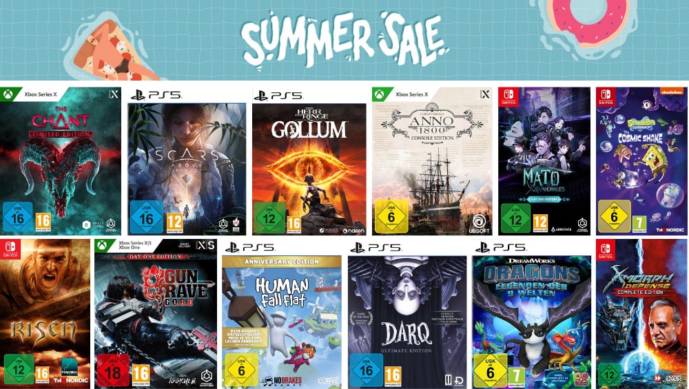 Summer Sale bei Gamestop mit verschiedenen reduzierten Videospielen