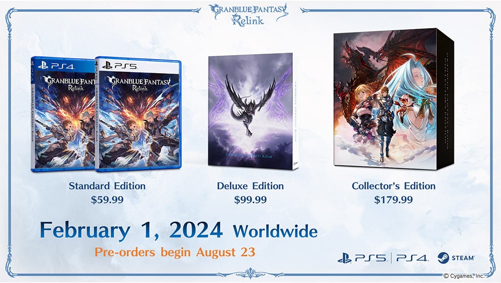 Granblue Fantasy: Relink Collectors Edition, Deluxe Edition & Standard  Variante ab Q1 2024 - Update7