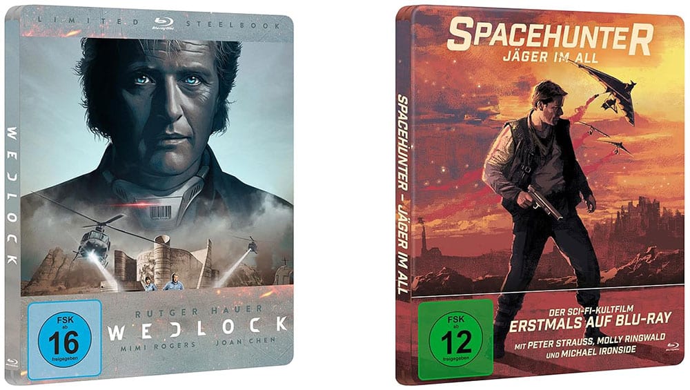 „Spacehunter – Jäger im All“ & „Wedlock“ jeweils im Blu-ray Steelbook für je 16,99€