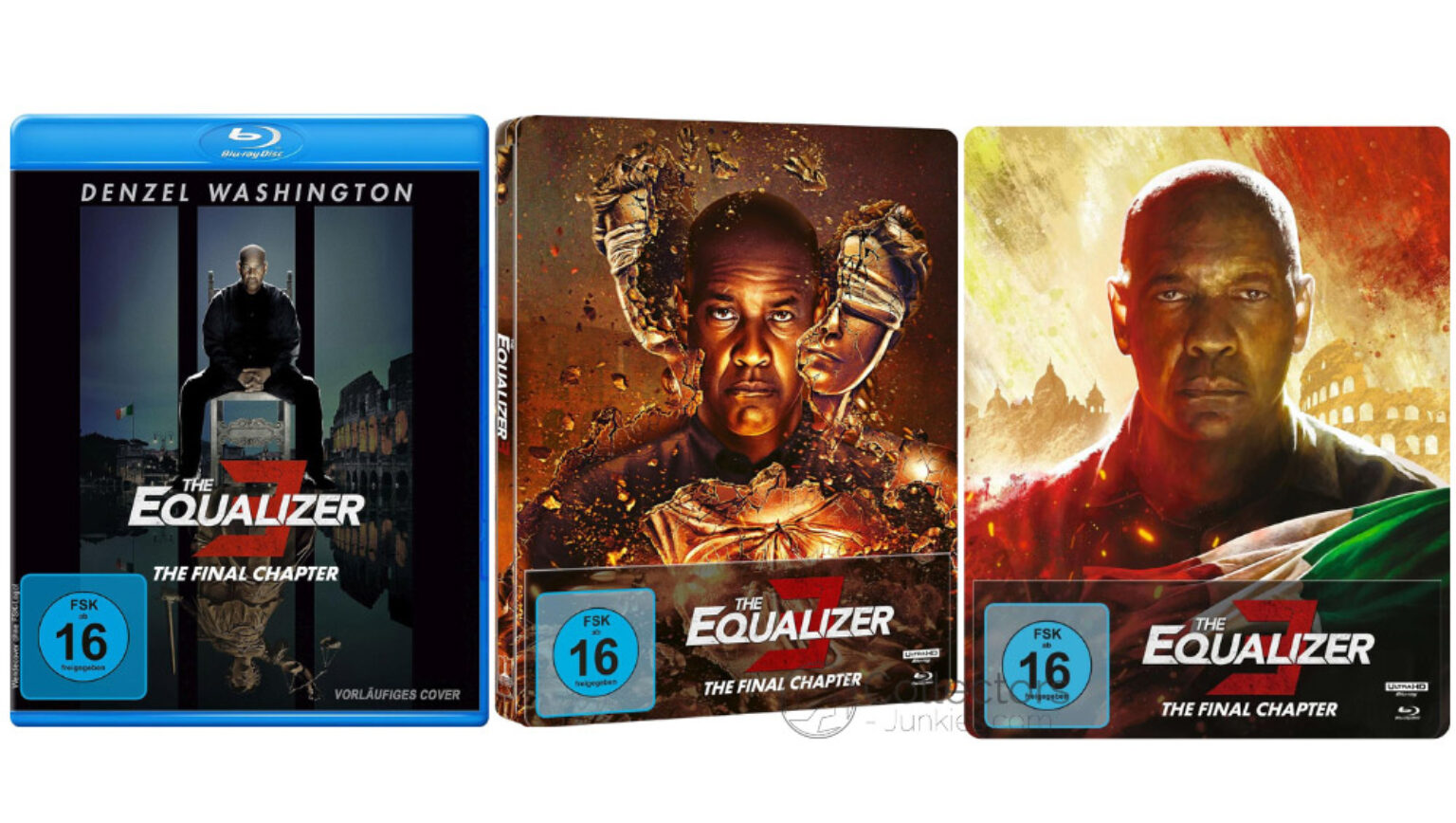 "The Equalizer 3 The Final Chapter" 4k Steelbooks & Standard