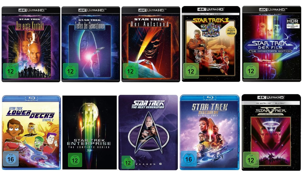 Star Trek Angebote bei Amazon mit reduzierten Filmen auf 4K UHD, Blu-ray & DVD – Aktion endet bald