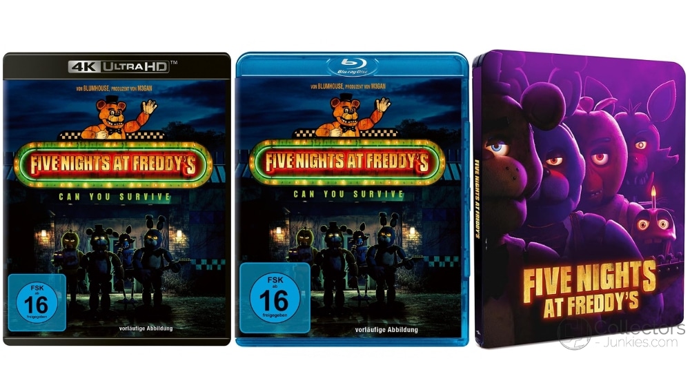 „Five Nights at Freddy’s“ auf 4K UHD, Blu-ray & DVD ab 2024 | 4K Steelbook (UK) – Update2
