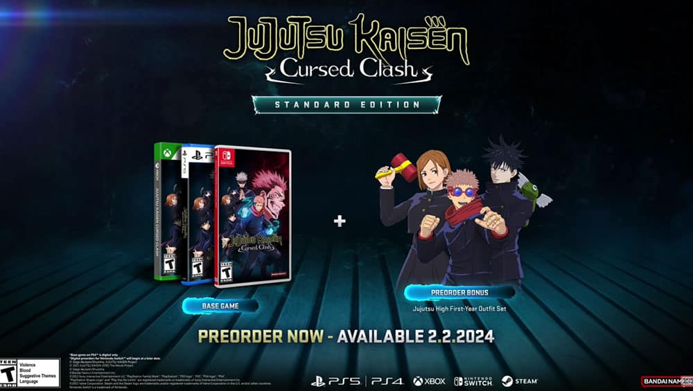 „Jujutsu Kaisen Cursed Clash“ Standard Variante, Digital Deluxe & Ultimate Edition | Collectors Edition im Ausland ab Februar 2024 – Update