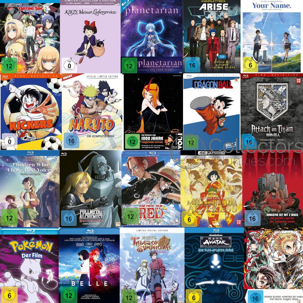 Reduzierte Anime Filme & Serien auf Blu-ray und DVD bei Amazon