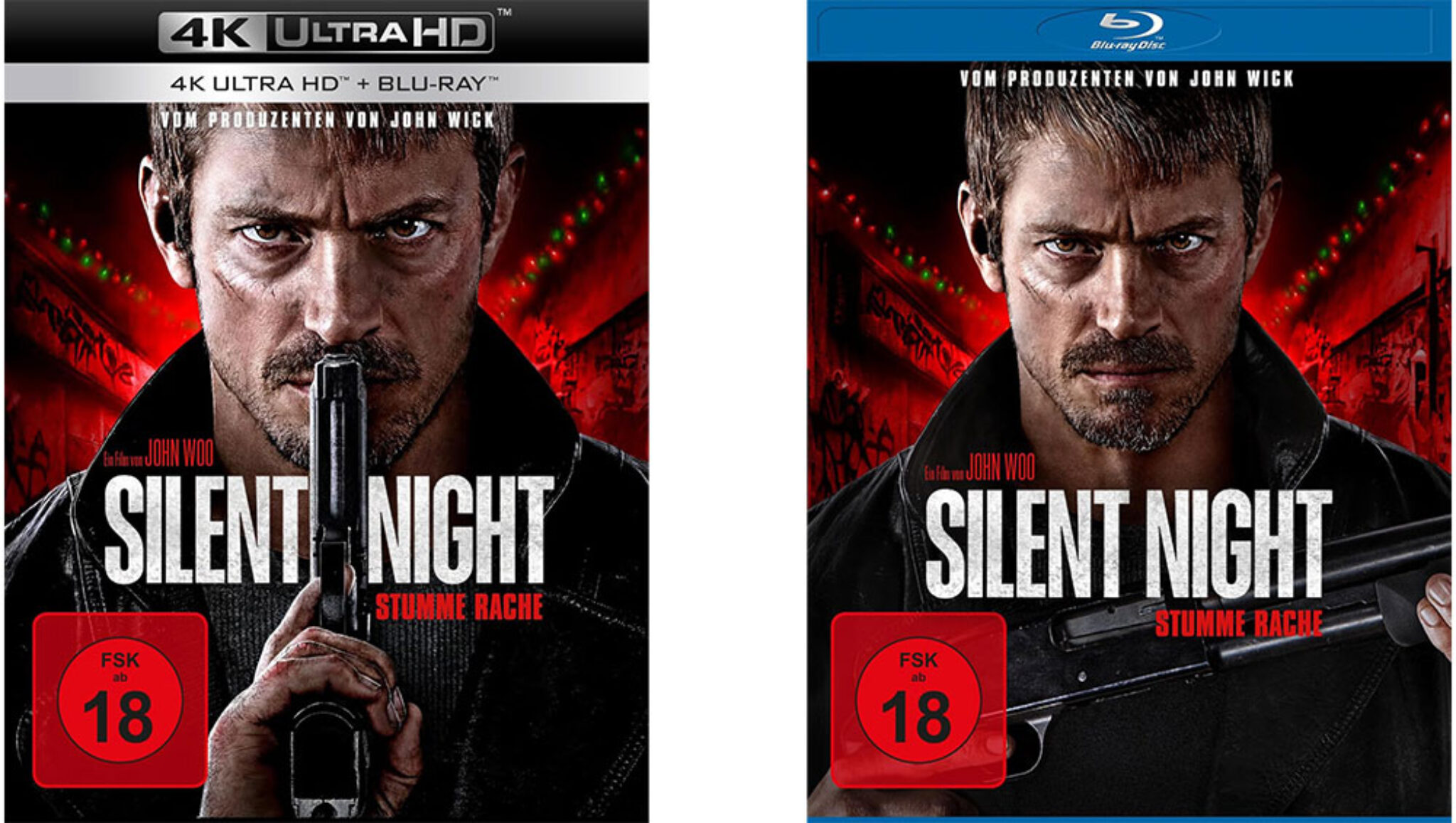 John Woo's "Silent Night (2023)" Standard Varianten auf 4K UHD, Bluray