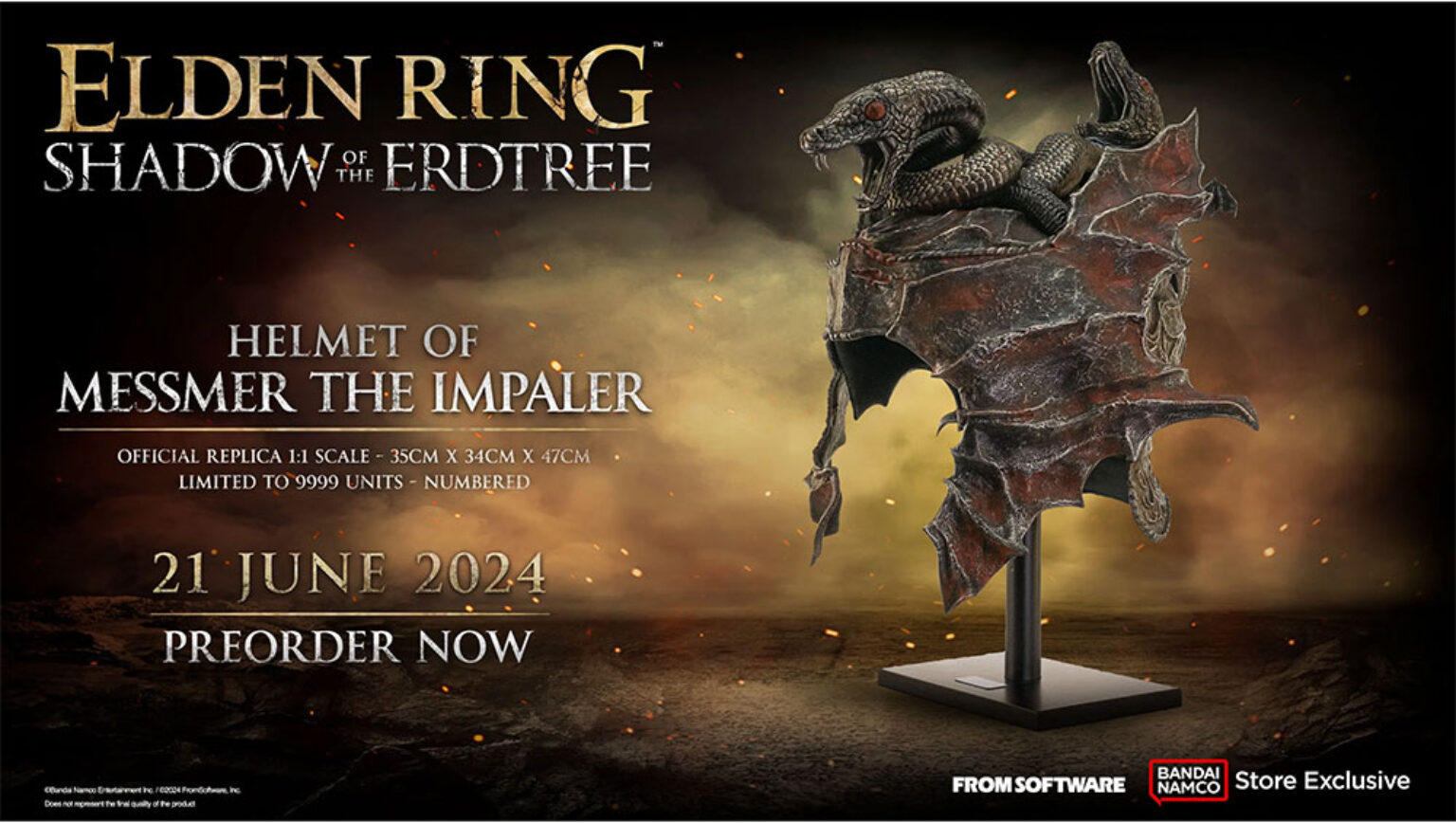 Elden Ring Messmer Der Pf Hler Helm Im Ma Stab 1 1 Von Bandai Namco   ELDEN RING Helmet Of Messmer The Impaler 1536x868 