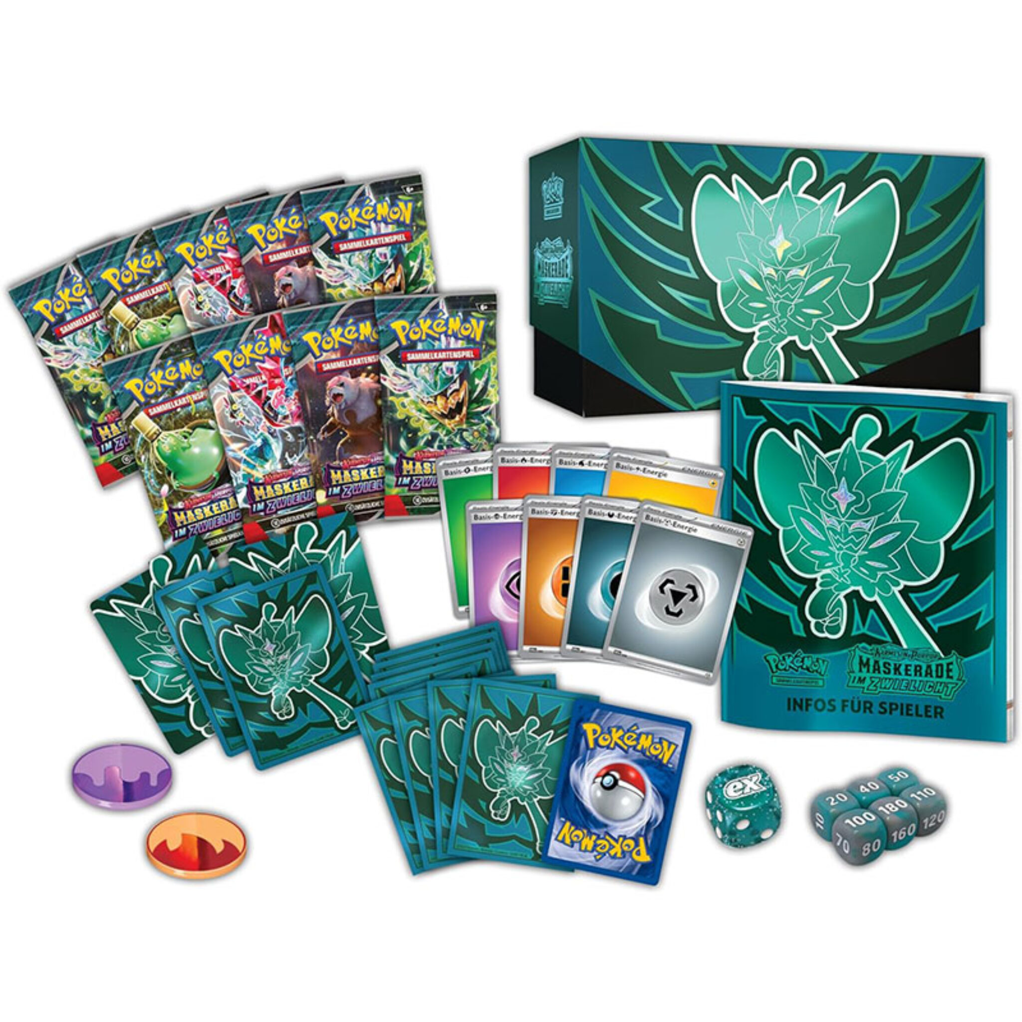 Pokémon Top Trainer Box Karmesin & Pourpre - Carte Promo Holographique, 9 Boosters