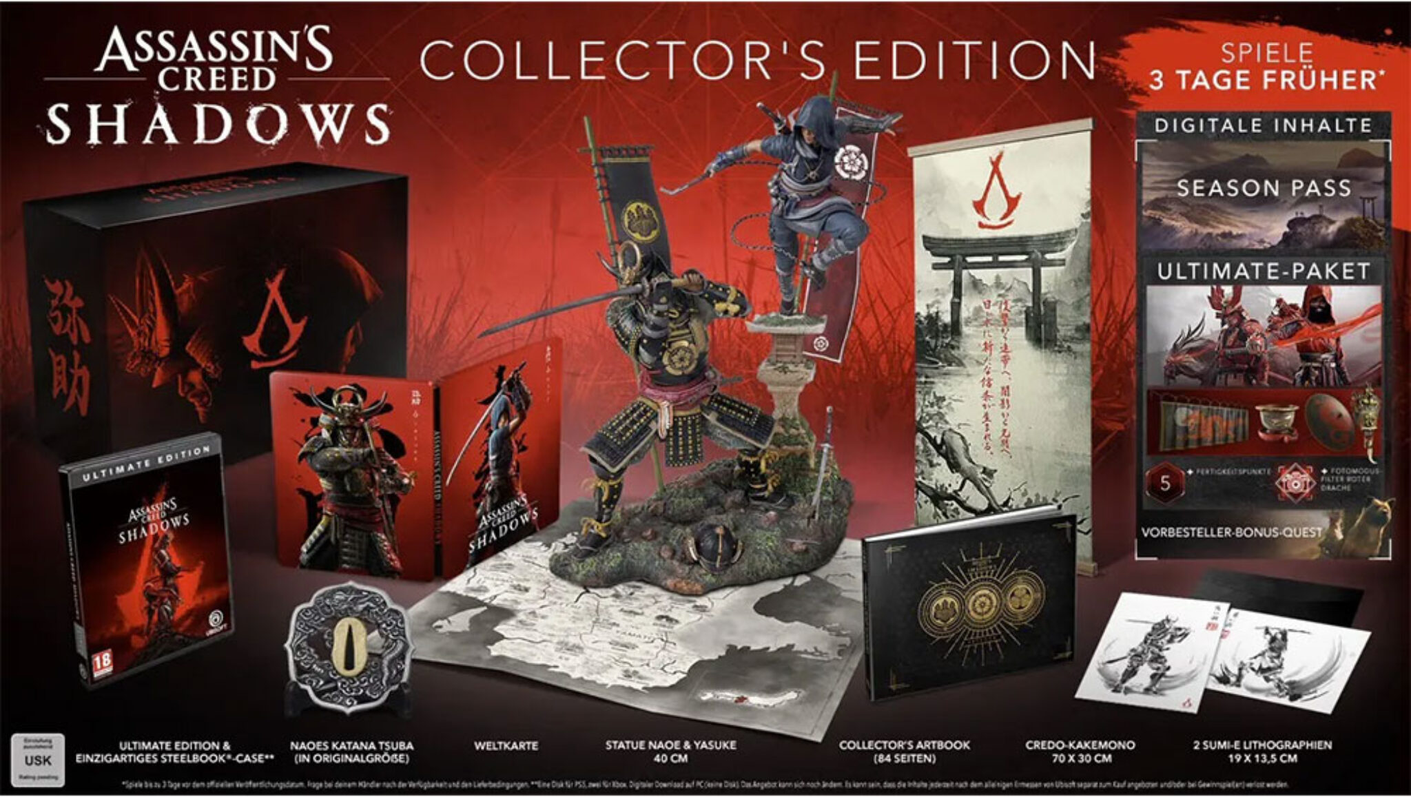 "Assassin's Creed Shadows" Collectors Edition, Steelbook, Ultimate