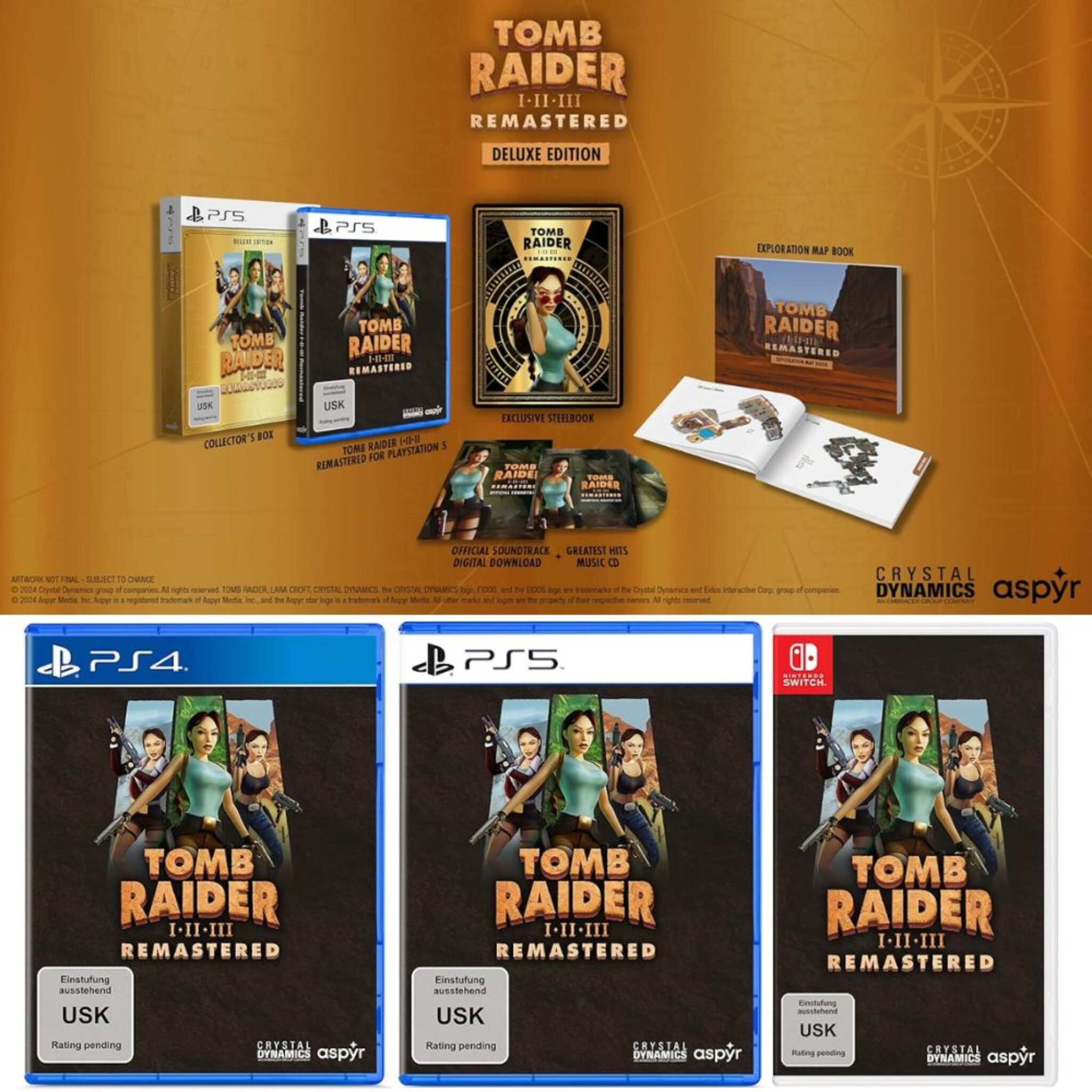 "Tomb Raider 13 Remastered" Deluxe Edition für Playstation 5