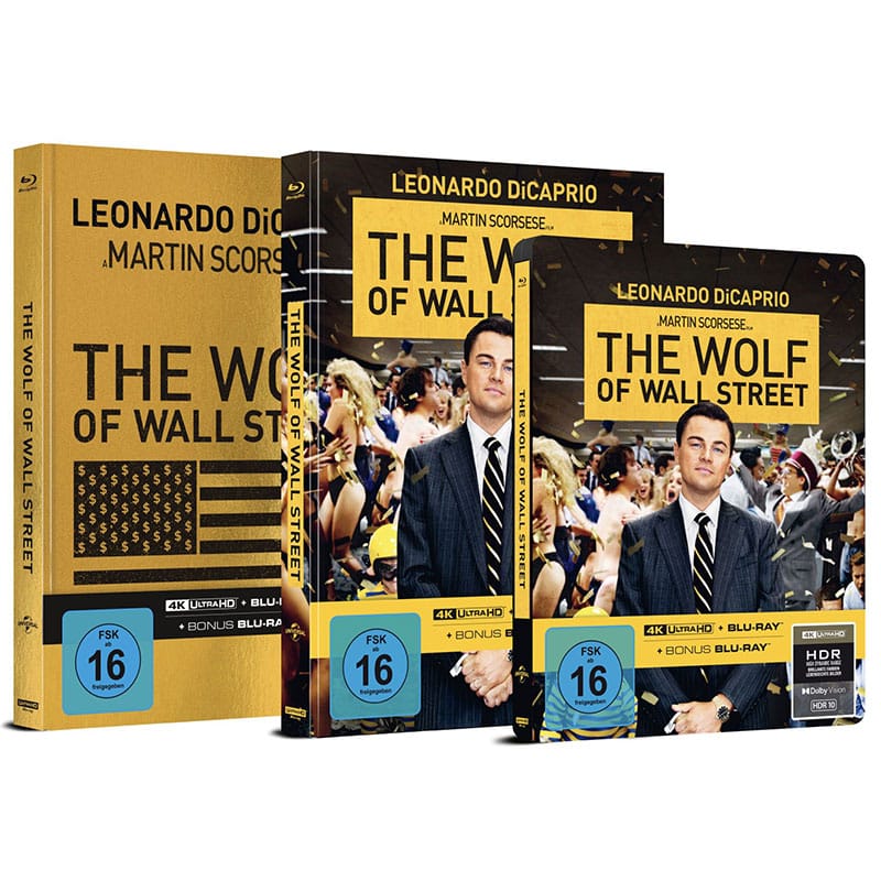 „The Wolf of Wall Street“ in 4K Mediabooks & Steelbook ab Oktober 2026 – Update