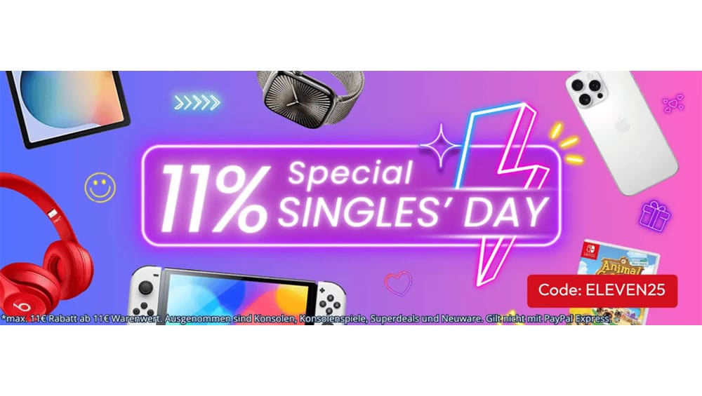 11% Rabatt auf ausgesuchte Artikel ab einem Mindestbestellwert von 11€