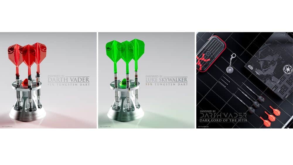 Target Darts: Darth Vader Collectors Edition | Darth Vader & Luke Skywalker Lightsaber Edition