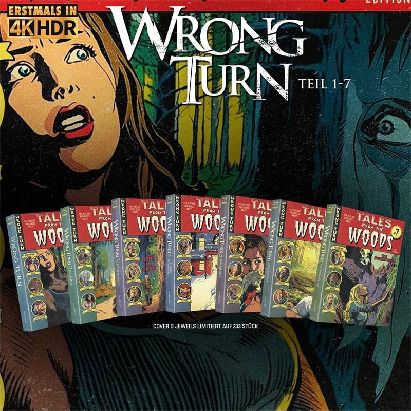 „Wrong Turn 1-7“ in 4K Mediabooks & Schuber Edition
