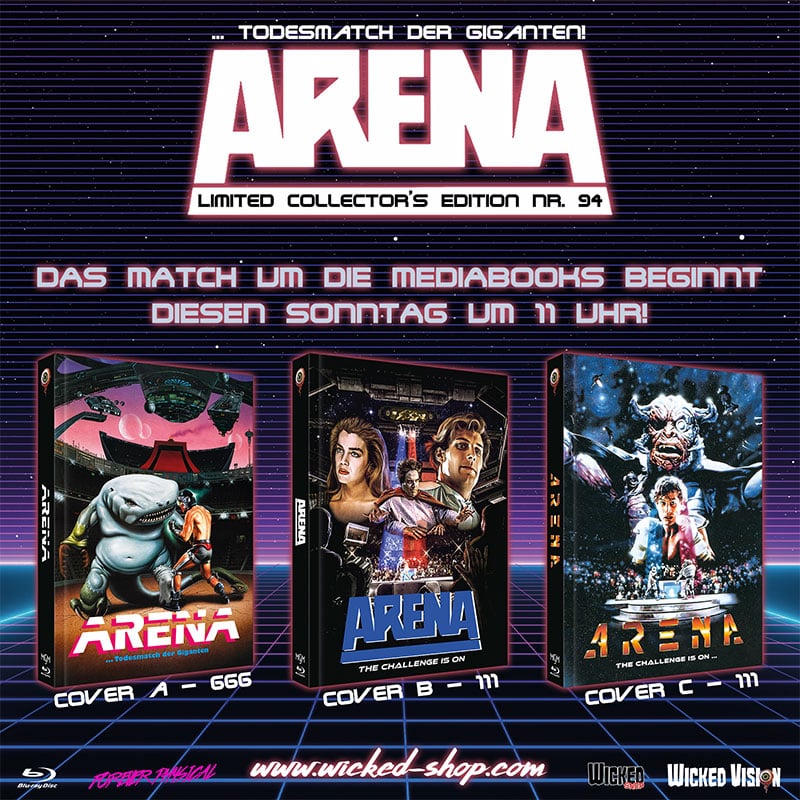 „Arena – Todesmatch der Giganten“ in 3 Blu-ray Mediabooks