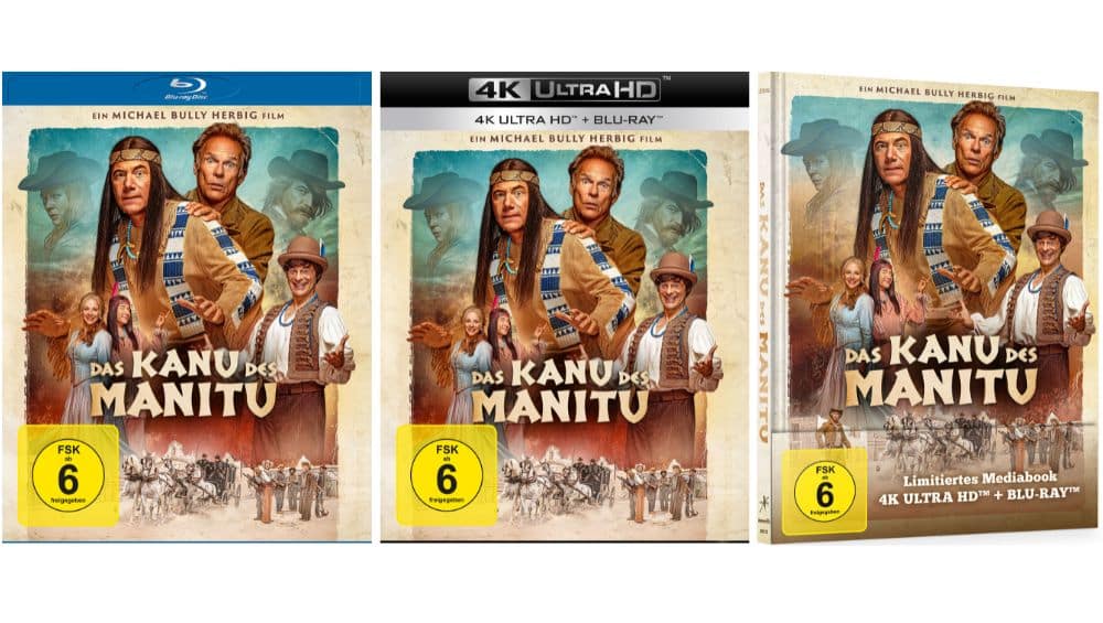 „Das Kanu des Manitu“ im 4K Mediabook & Standard Varianten auf 4K UHD, Blu-ray & DVD ab 2026 – Update