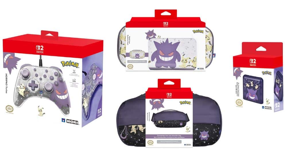 HORI: HORIPAD Turbo, Adventure Pack, Vault Case & Game Card Case im „Pokemon Gengar und Mimigma“- Design ab Novemeber 2025